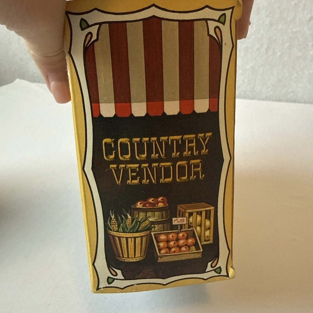 Vintage Avon Country Vendor Truck Decanter Empty Glass Bottle With Box 1970s
